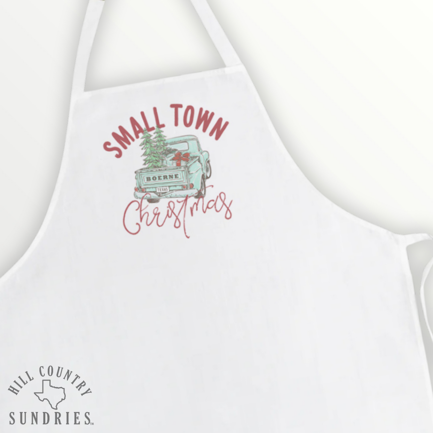 Boerne Small Town Christmas Apron