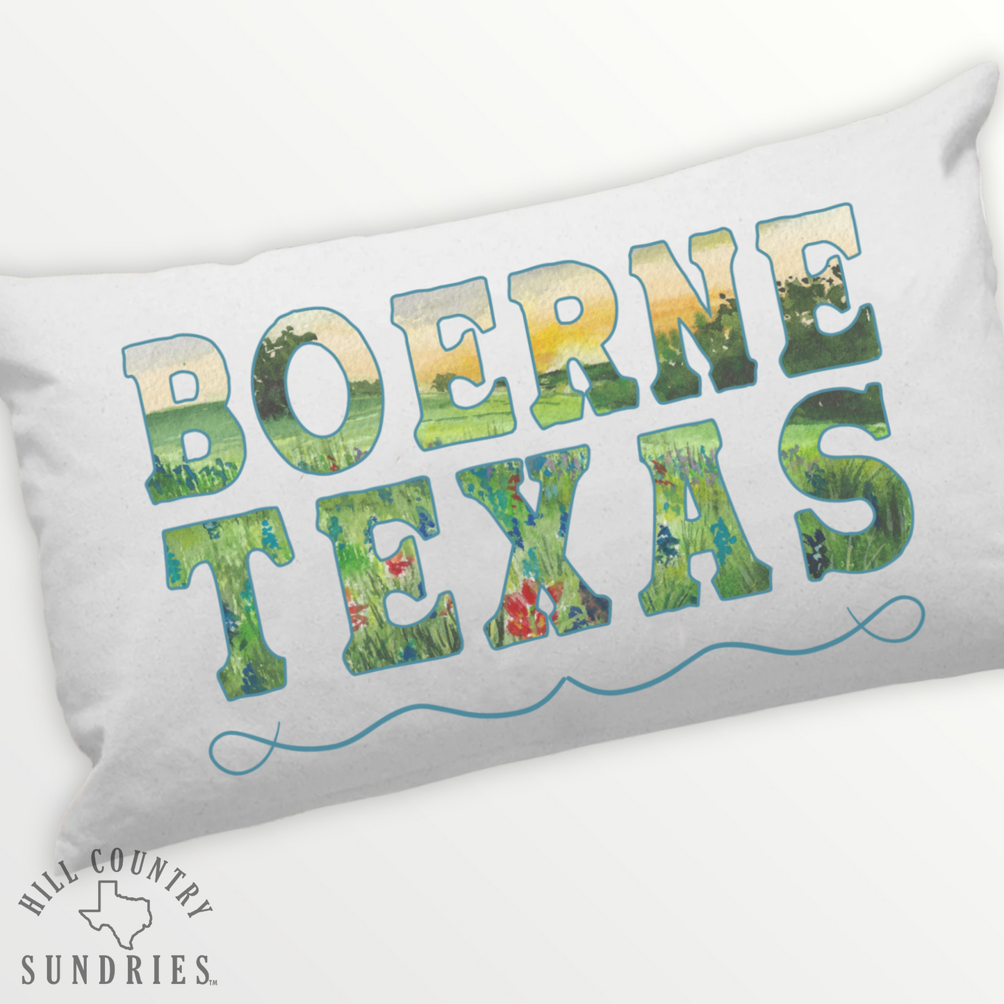 Boerne Watercolor Lumbar Pillow