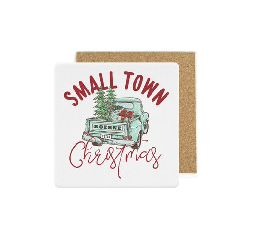 Boerne Christmas Stone Coaster